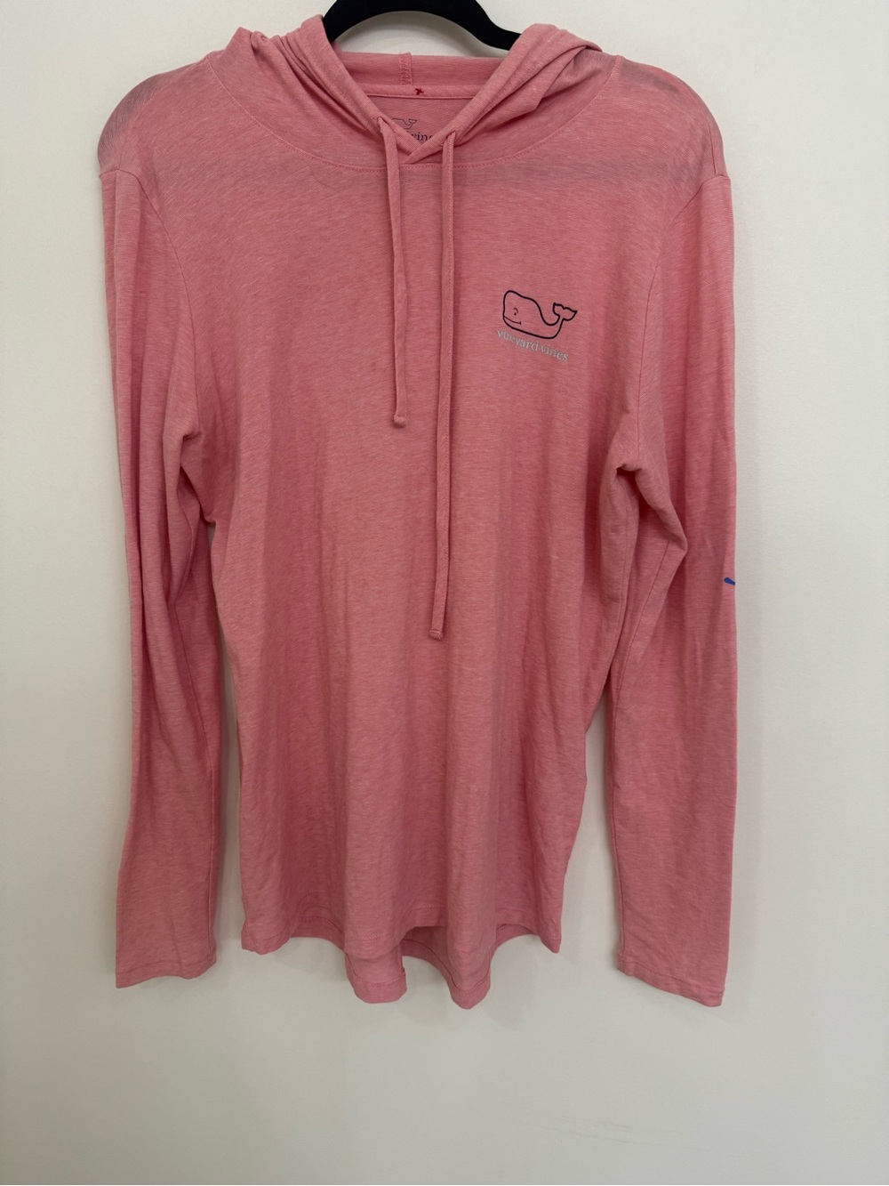 Vineyard Vines MENS  Heather Pink Long-Sleeve Hoodie Tee Size Medium